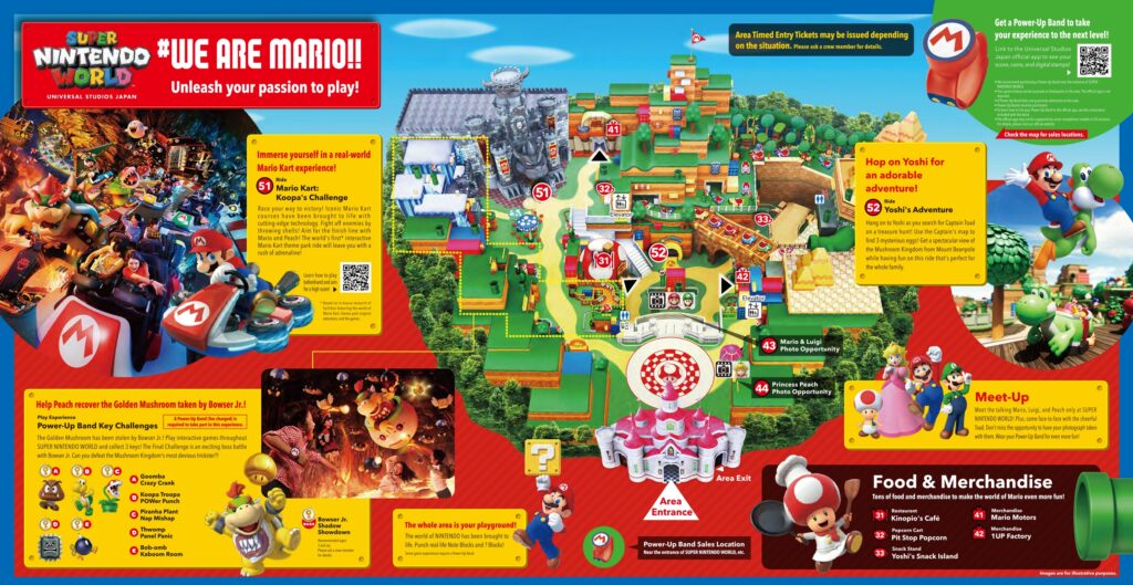 Comment visiter Super Nintendo World à Universal Studios Japan ? carte du parc