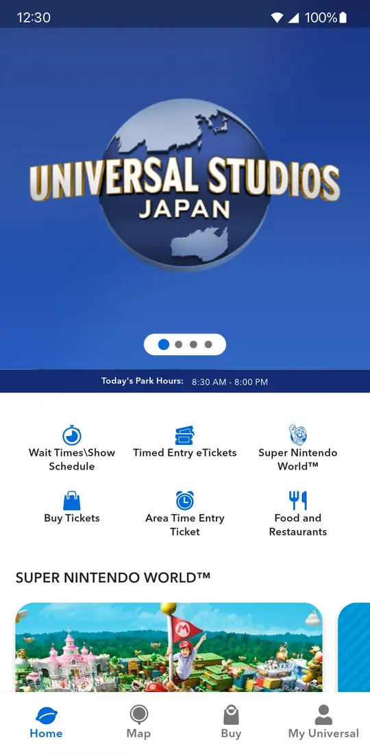 Application Universal Studios Japan pour consulter les temps d’attente